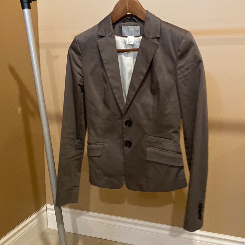 H&M Taupe Fitted Blazer